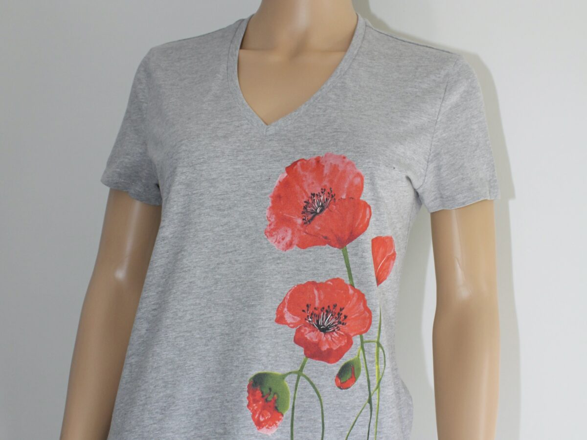 T-shirt sérigraphié grande fleur