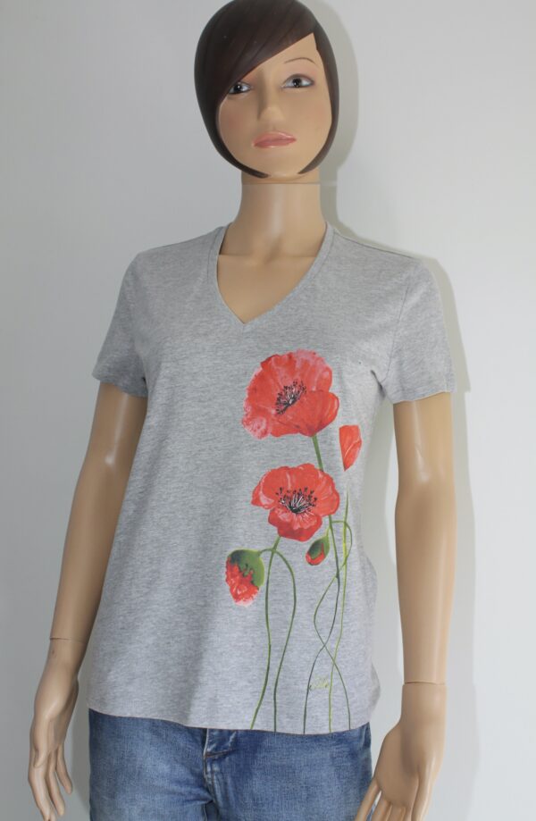 T-shirt sérigraphié grande fleur