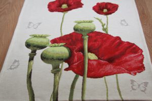 Pavots fond blanc