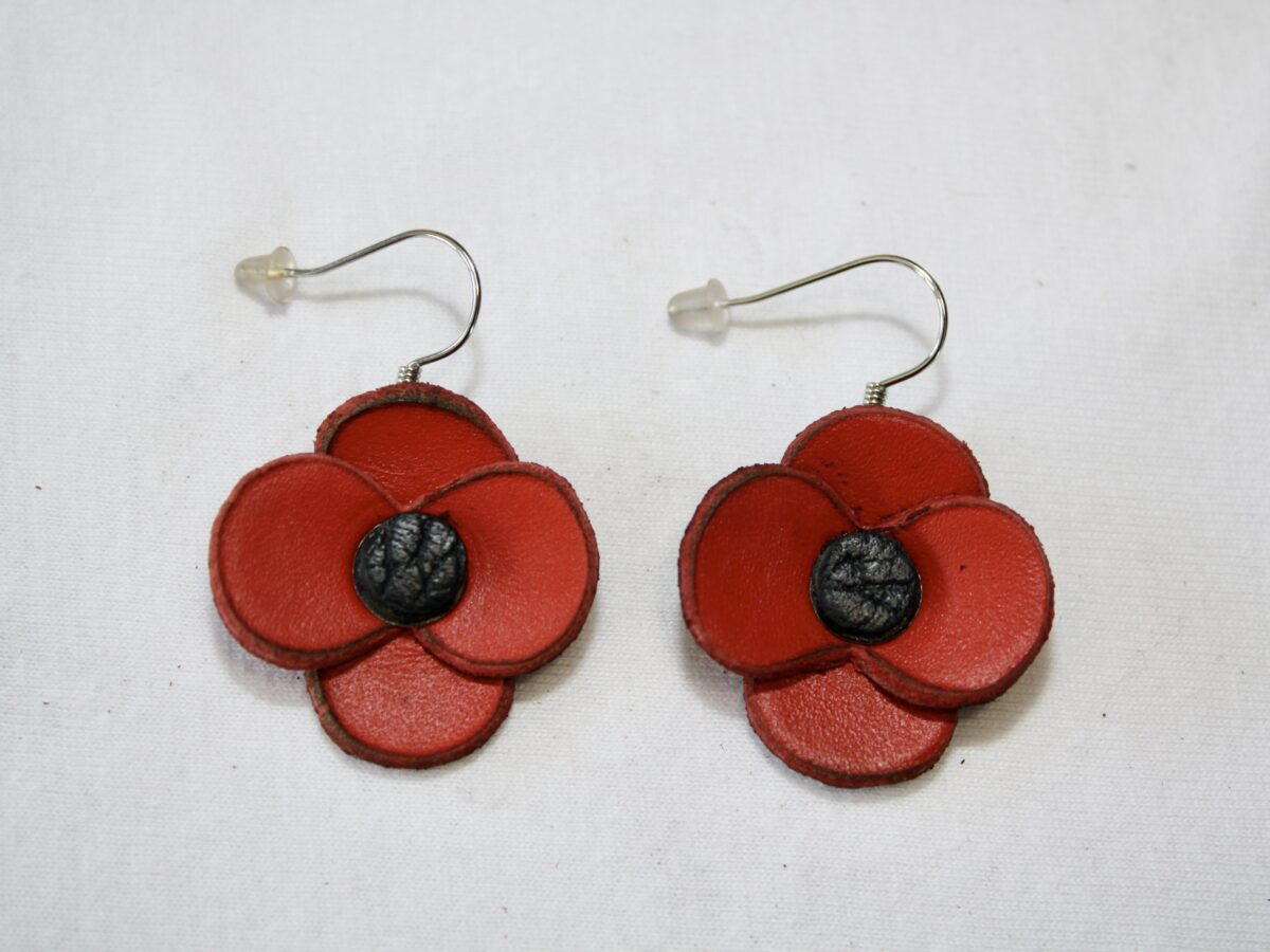 Boucle d'oreille Coquelicot Courte