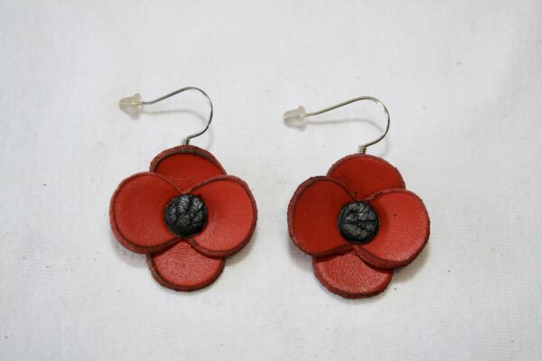 Boucle d'oreille Coquelicot Courte