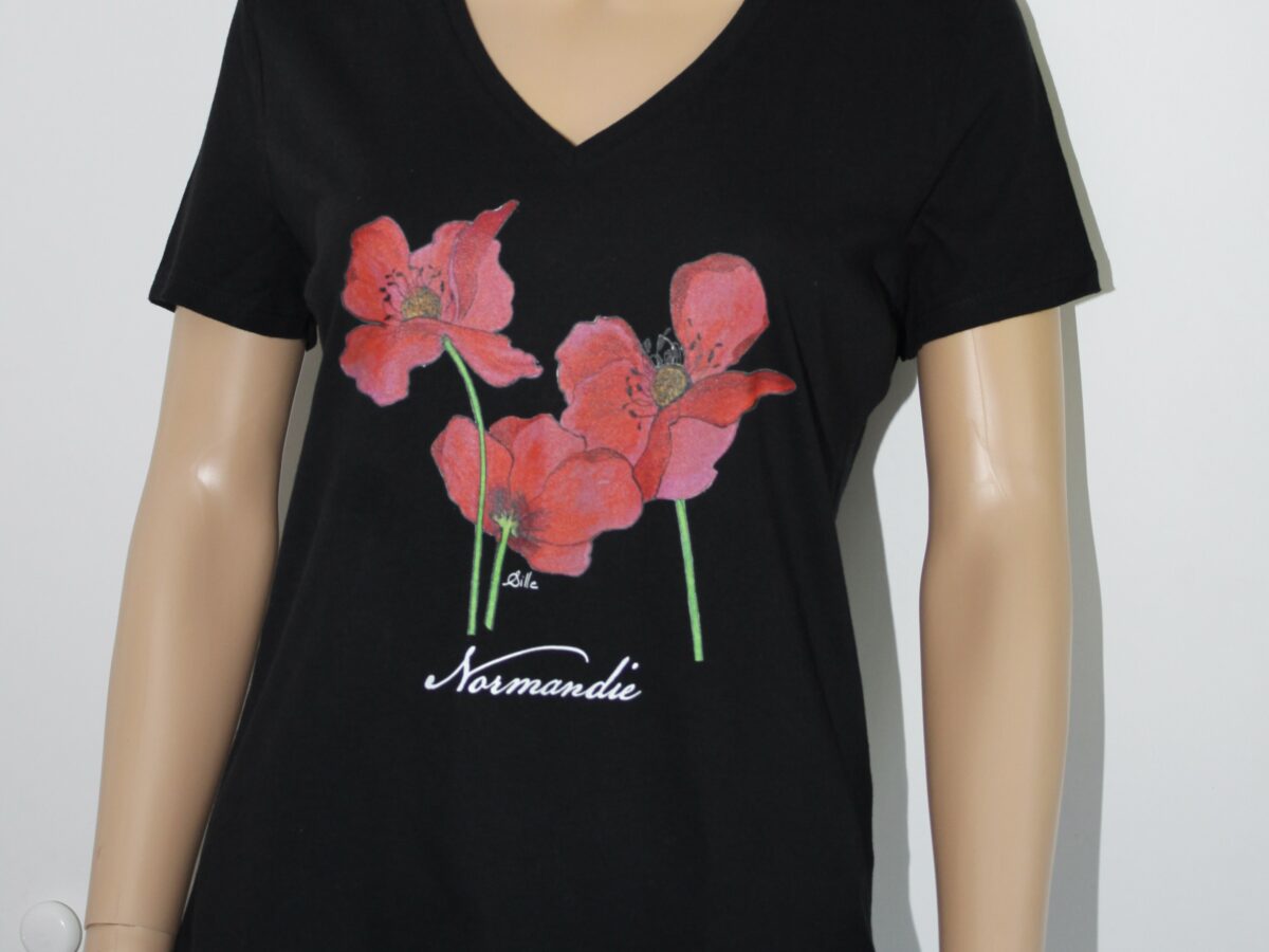 T-shirt fleurs "vol au vent"