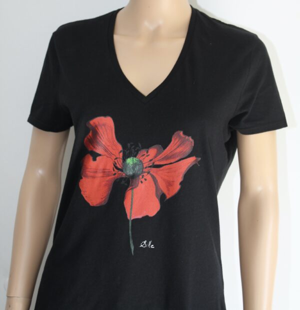T- shirt grande fleur de coquelicot