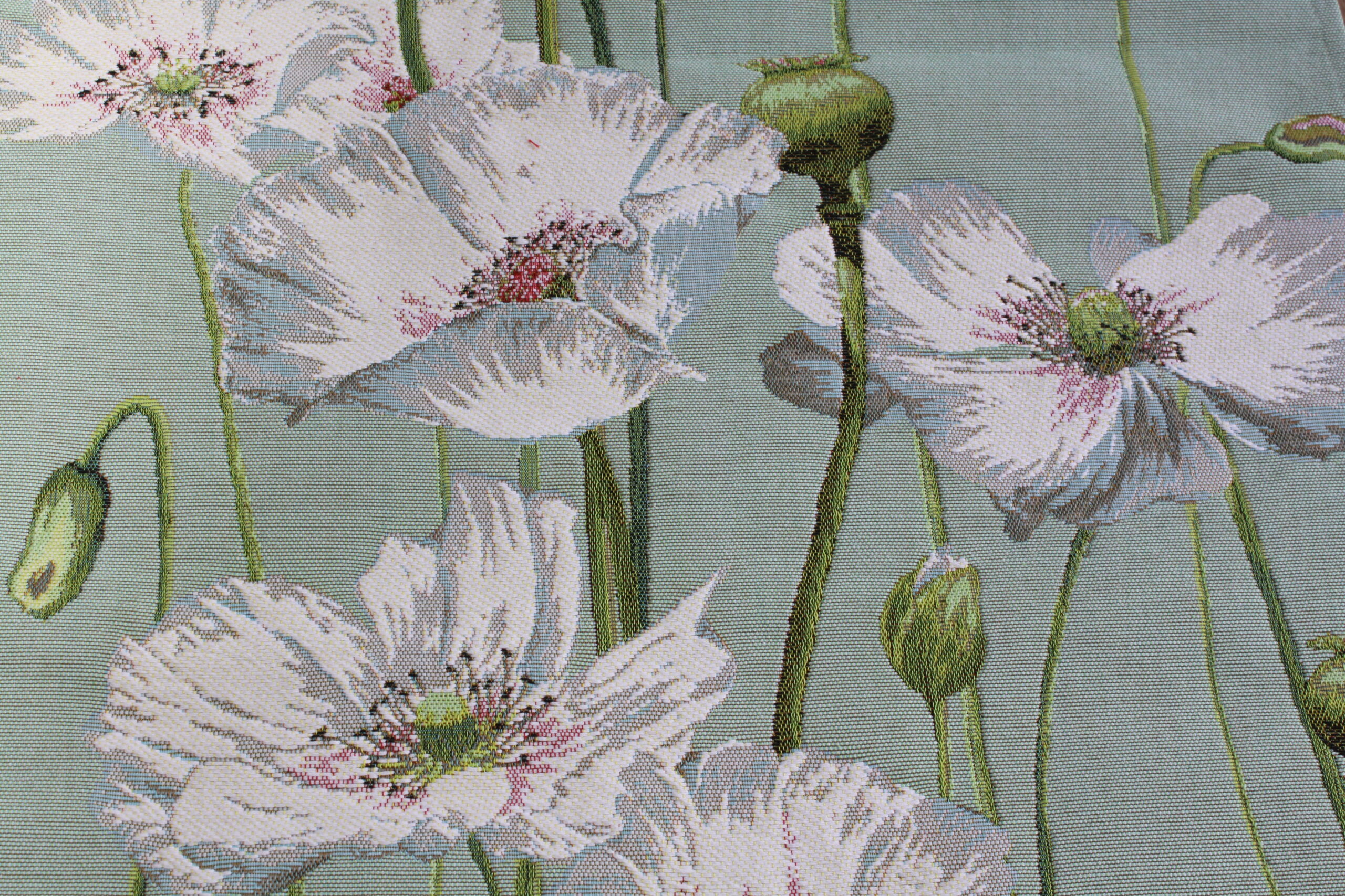 Coquelicot Blanc fond vert d'eau – Image 2