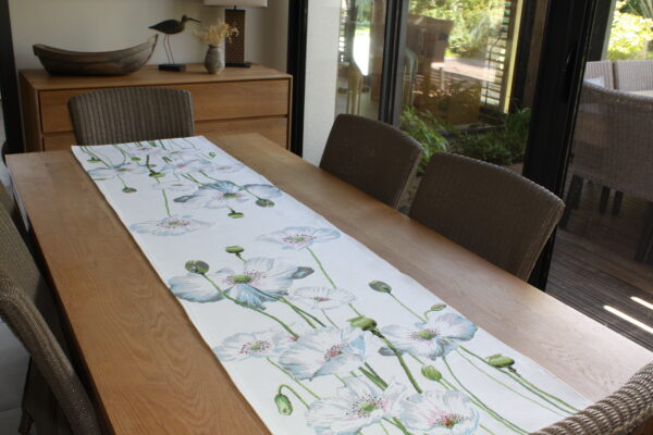 Pavots blancs fond écru